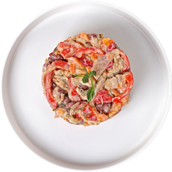 Салат ЛЕНТА FRESH Немецкий с ветчиной и жаренным луком, весовой, фото