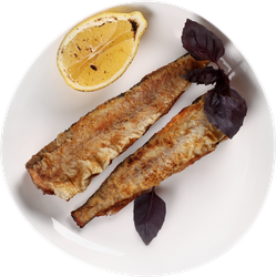 Минтай жареный ЛЕНТА FRESH, весовой, крупный план