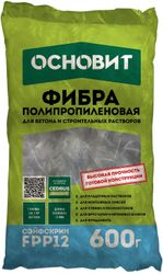 Фибра полипропиленовая ОСНОВИТ СЭЙФСКРИН FPP12, 600 гр, крупный план