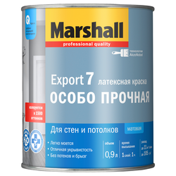 Краска Masterline by Marshall Export 7 матовая латексная BW 0,9 л, детальное фото