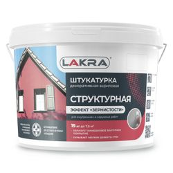 Штукатурка структурная деко Лакра с эффектом "зернистости" 1,5мм Белый 15кг, фотография