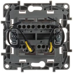 Переключатель 2-клавишный Legrand Etika 672316 слоновая кость, фотография