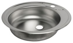 Мойка врезная ЮКИНОКС Round D490 ECO сталь 49х49х14 см, фото