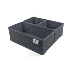 Органайзер для хранения набор 3 шт графит 28x14x10, вид