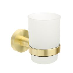 Подстаканник одинарный Comfort Gold золото-сатин, крупный план