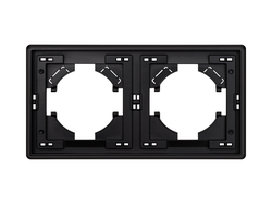 Рамка 2 поста ALTECH ENCORE 2PВ черная, картинка