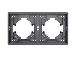Рамка 2 поста ALTECH ENCORE 2PG графит, детальное фото