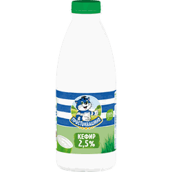 Кефир ПРОСТОКВАШИНО 2,5%, без змж, 930г, крупный план