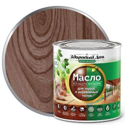 Масло для террас и деревянных полов Здоровый Дом палисандр 0,75л, вид