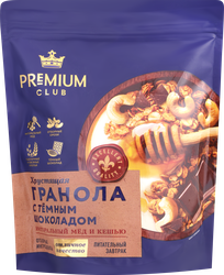 Гранола PREMIUM CLUB Шоколадная, 300г, крупный план