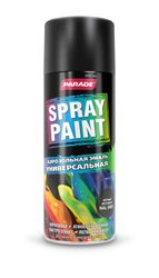 Эмаль аэрозольная PARADE SPRAY PAINT RAL 9005 Черный матовый, крупный план