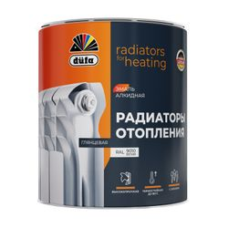 Dufa для радиаторов отопления эмаль алкидная база 1 0,75л, вид