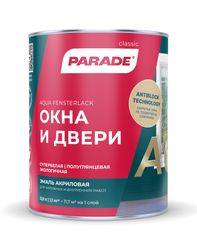 Эмаль PARADE а6 окна & двери полуглянц. 0,9л, картинка