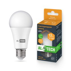 Лампочка светодиодная ALTECH LED 12Вт 3000К 1060Лм E27 Груша, изображение