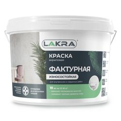Краска фактурная лакра Белый 18 кг, крупный план