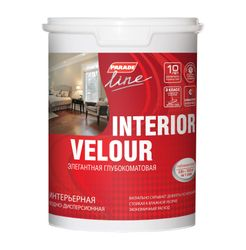 Краска Parade Interior Velour латексная глубокоматовая, база А, 0,9 Л, детальное фото