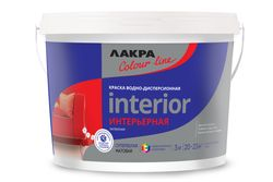 Краска Лакра ColorLine интерьерная латексная база А 3кг, крупный план
