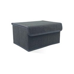 Коробка для хранения вещей графит с крышкой 25x19x13, детальное фото