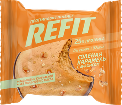 Печенье протеиновое REFIT Соленая карамель с арахисом, 35г, детальное фото