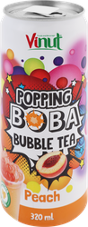Напиток BOBA BUBBLE TEA Popping Холодный чай со вкусом персика негазированный, 0.32л, фото