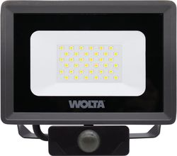 Светодиодный прожектор Wolta WFL-30W/06S 30Вт 5700K IP65 2700 Лм с датчиком, изображение