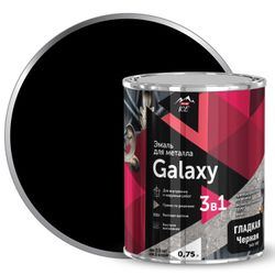 Эмаль по металлу Parade Galaxy гладкая Черный, 0,75л, фотография