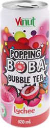 Напиток BOBA BUBBLE TEA Popping Холодный чай со вкусом личи негазированный, 0.32л, детальное фото