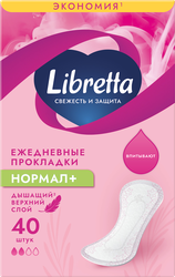 Прокладки LIBRETTA Свежесть и защита Нормал+, 40шт, детальное фото