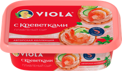 Сыр плавленый VIOLA с креветками 35%, без змж, 190г, вид