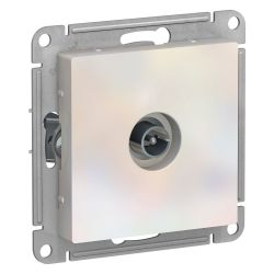 Розетка TV 1 пост Systeme Electric Atlas Design жемчуг, фотография