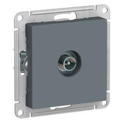 Розетка TV 1 пост Systeme Electric Atlas Design грифель, изображение