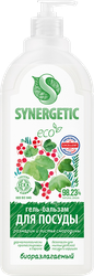 Бальзам для посуды SYNERGETIC Розмарин и листья смородины, 1л, изображение