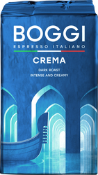 Кофе молотый BOGGI Crema натуральный жареный, 250г, вид