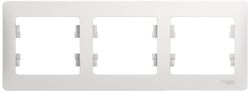 Рамка 3 поста Schneider Electric GLOSSА белый, фотография