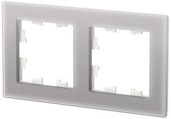 Рамка 2 поста Schneider Electric Atlas Design алюминий, вид