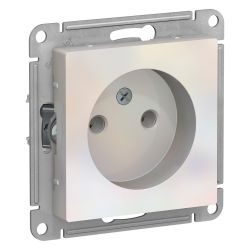 Розетка электрическая 1 пост Systeme Electric Atlas Design жемчуг, вид