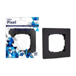 Рамка 1 пост TOKOV ELECTRIC PIXEL карбон, фотография