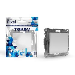 Переключатель 1-клавишный TOKOV ELECTRIC PIXEL 1791360 белый, детальное фото