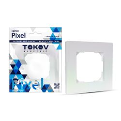 Рамка 1 пост TOKOV ELECTRIC PIXEL перламутр, крупный план