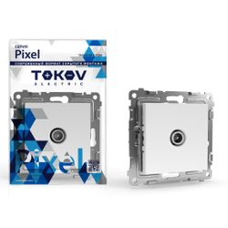 Розетка TV TOKOV ELECTRIC PIXEL 1791373 белый, фото