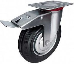 Колесо промышл поворот. сталободс резин шиной и роликоподшип., ТОР/D100 Tech-KREP, фотография