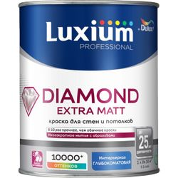 Краска Luxium by Dulux Professional Diamond Extra матовая интерьерная BC 0,9 л, детальное фото