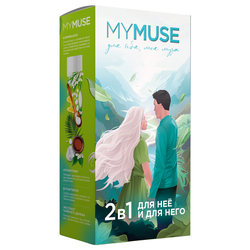 Подарочный набор MY MUSE гель для душа и шампунь-бальзам от перхоти, крупный план