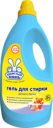 Средство жидкое для стирки детского белья УШАСТЫЙ НЯНЬ для белых и цветных вещей, 2,7л, фото