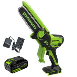 Пила аккумуляторная GREENWORKS 24В 15см, с акб и з/у, 2008707UA, детальное фото