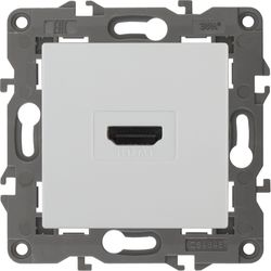 Розетка HDMI 1 пост ЭРА Elegance белый, фото