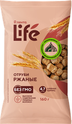 Отруби ржаные ЛЕНТА LIFE экструдированные, 160г, фото