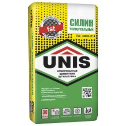 Штукатурка цементная армированная UNIS СИЛИН УНИВЕРСАЛЬНЫЙ 25 кг, изображение