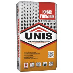 Клей для блоков UNIS УНИБЛОК 25 кг, детальное фото