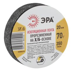 Изолента ЭРА 47592 прорезиненная на Х/Б основе 20 мм x 350 мкм 7 0 г, фото